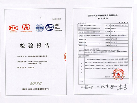 雙軌雙簾無機特級防火卷簾檢（jiǎn）驗報告1-2